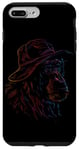 Coque pour iPhone 7 Plus/8 Plus Contour de chimpanzé portant un croquis de chapeau