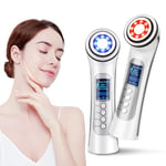 CARER BEAUTY Appareil Anti Rides Visage Appareil, 4 en 1 Dispositif de Beauté RF avec EMS Photothérapie Vibration Anti-rides et Anti-âge Soins du Visage pour les Femmes