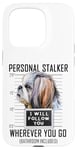 Coque pour iPhone 15 Pro Personal Stalker Chien Shih Tzu Will Follow You Mugshot