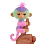 Fingerlings 3181 Magic Interactive Baby Monkey, Norah (Teal & Purple), Tells Fortune and Mood, 70+ Sounds & Reactions (Ages 5), Pink