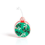 martini SPA - Xmas Collection - Éponge en Forme de Boule de Noël en polyuréthane avec Cordon Rouge et Vert 12,5 x 10,4 x 2,8 cm, 23 g, 1 unité