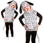 Toddlers Dalmation Costume Book Day Kids Film Dalmatian 101 Outfit Age 3-4