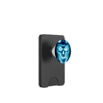 Flaming Blue Skull - Fire Skull For Boys Men PopSockets PopGrip: Swappable Grip for Phones & Tablets PopSockets PopWallet for MagSafe