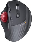 Trackball Souris sans Fil, EM01NL Ergonomique Bluetooth Rollerball Souris,Angle RéGlable,Rechargeable,Contrôle du Pouce,Connexion De 3 Appareils pour PC,Mac,Windows - Red Ball