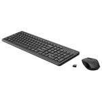 HP 330 - Ensemble clavier et souris - sans fil - 2.4 GHz - Français - noir - pour HP 21, 22, 24, 27; Laptop 15, 15s, 17; Pavilion 24, 27, TP01; Pavilion Laptop 14, 15