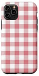 iPhone 11 Pro Pink Gingham Pattern - Coquette Aesthetic Case