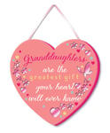 Granddaughter Greatest Gift Hanging Plaque With Ribbon More Than Words Gift