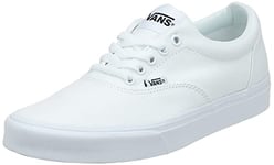 Mens Vans Size 6.5, Doheny Sneaker Triple White Canvas Lace Up Shoes, Low Top Men's Trainers, Lightweight Old Skool Sneakers by Vans Skate Shoes (6.5 UK)