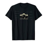 Vintage Photographer Analog SLR Camera Anatomy Lens Analog T-Shirt