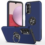 OUBELI Coque pour Samsung Galaxy A05s Invisible Anneau 360° Support Voiture Silicone Souple TPU Pare-Chocs Protection de Qualité Militaire Antichoc Coque de Téléphone - Bleu