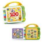 VTech Livre illustré bilingue - 100 Animaux, Livre bilingue pour Enfants, Livre Animal pour Enfant, Livre sensoriel en Italien et Anglais, Livre bébé avec 3 Modes, Piles incluses, 2-5 Ans