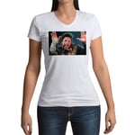 T-Shirt Femme Col V Michael Jackson Concert Live Chanteur Pop Star Celebrite