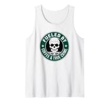 Fueled By Coffee & True Crime Skeleton, True Crime Coffee Tank Top