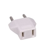 Adaptateur secteur de voyage avec prise électrique de type C,convertisseur US vers EU,Chine américaine vers UE,Europe,CN - Type eu 4.0mm White-5pcs #B