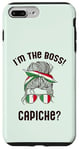 iPhone 7 Plus/8 Plus I'M THE BOSS! CAPICHE? Italian Woman Messy Bun Italy Meme Case