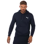 Puma Mens Essentials Small Logo Hoody in Navy Cotton - Size X-Large