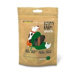 Croci Happy Farm - Récompense à mâcher pour chiens, collation naturelle pour chien, complément alimentaire protéiné aux légumes, poulet et épinards, 80g