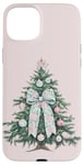 iPhone 15 Plus Coquette Green Bow Christmas Tree Soft Pink Cute Xmas Case