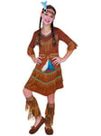 amscan 997653 – Costume d'attrape-rêves, robe, bandeau, jambières, indien., Marron, 4-6 ans