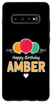 Coque pour Galaxy S10+ Amber Joyeux anniversaire slogan