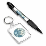 Pen & Keyring (Rectangle) - Iraq Baghdad Blue Travel  #7444