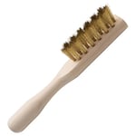 Brosse de Nettoyage en Daim – pour Nettoyer Les Chaussures, vêtements, Sacs à Main en Daim et Nubuck – Fil de Laiton avec Manche en Bois