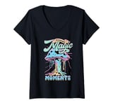 Womens Mushroom Magic Moments Fungi V-Neck T-Shirt