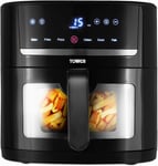 Tower T17117 Vortx Eco Saver Air Fryer with Vizion viewing Window, 1500W,...