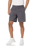 Amazon Essentials Men's 9" Elastic Waist Cargo Short, Dark Grey, M