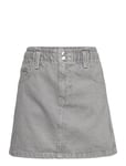 Paperbag Denim Skirt Grey Mango