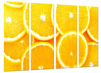 Tableau Moderne Photographique, Impression sur bois, Tranches d'orange, fruits, 131 x 62 cm, ref. 26731