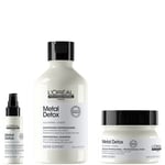 L'Oréal Professionnel Metal Detox Shampoo, Mask Duo with Pre-Shampoo for Breakage and Colour Fade Protection