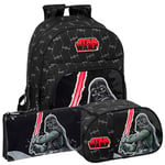 Safta | Pack 3 pièces STAR WARS THE FIGHTER Sac à dos, trousse et trousse Star Wars - Sac à dos, trousse et trousse au design unique et licence officielle Star Wars, multicolore, ST, Classique