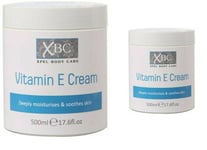 XBC Vitamin E Cream 500ml Large Tub Deeply Moisturises & Soothes Skin x 2