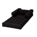 Pigro Felice - Modul'Air 3-en-1 Piscine - Bain de Soleil Gonflable - Matelas Flottant - Pouf - Matériaux résistants - Longue Durée de Vie - Premium - Noir Mat