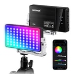 NEEWER SL90 Lampe Vidéo RGB LED, Lumière d'Appareil Photo Portable en Alliage d'Aluminium avec App& 2,4G Contrôle/4300mAh Batterie/18 Scène 2500~10000K CRI97+, Éclairage pour Youtube/TikTok 12W