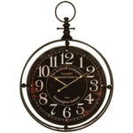 Atmosphera Créateur D'intérieur - Horloge Gousset métal noir D60cm