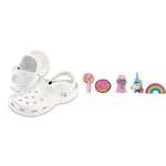 Crocs Classic U, Sabots Mixte Adulte, Blanc (White), 41/42 EU Shoe Charm 5-Pack | Personalize with Jibbitz for, Breloques de Chaussure Mixte Adulte, Everything Nice, Taille Unique