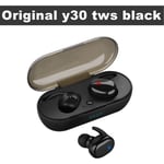 Y30 TWS Écouteurs Bluetooth Écouteurs Casque sans fil Touch Control Sports Écouteurs Microphone Musique Casque pour xiaomi huawei-Noir