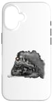 Coque pour iPhone 16 Locomotive à vapeur Train Train Train Big-Boy Train 4014