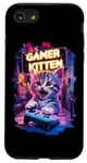 Coque pour iPhone SE (2020) / 7 / 8 Gamer Kitten Cute Gaming Jeux vidéo Cat Lover