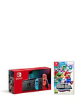 Nintendo Switch Neon Console - Super Mario Bros Wonder Bundle