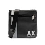 Armani Exchange Color Block AX Flat Sac bandoulière, Crossbody Plat Homme, Noir, Einheitsgröße