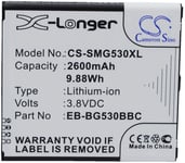 Kompatibelt med Samsung Galaxy J5 Duos, 3.8V, 2400 mAh