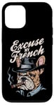 Coque pour iPhone 12/12 Pro Bulldog français Excuse My Frenchie Vintage Bulldog Lover