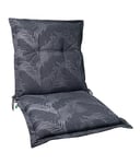 Dehner Lazio Coussin pour Chaise de Jardin imperméable - Environ 50 x 52 x 50 cm - Coton/Polyester/Viscose - Gris foncé