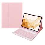 For Xiaomi Pad 6S Pro 12.4 2024 +X3 Candy Color Round Keys Bluetooth Keyboard Leather Case(Light Pink)