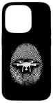 iPhone 14 Pro Drone Fingerprint - Vintage Drone Pilot Lover Case