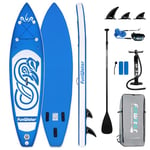 FunWater Planche de Stand Up Paddle Board Gonflable Ultra-Légère avec Accessoires, Réglables Paddle, Sac à Dos Surf, Pompe, Sac à Téléphone, Sangle Cheville Laisse, Tapis Antidérapant, pour Adultes