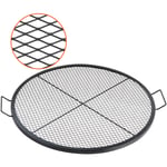 Grille de Cuisson 91 cm de Diametre Grille de Barbecue Ronde en Acier Capacite de Charge de 20 kg Materiel Ustensile avec Marque en x pour Foyer